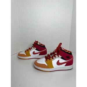 Air Jordan 1 Mid SE Picnic GS Youth Size 4.5 Thanksgiving